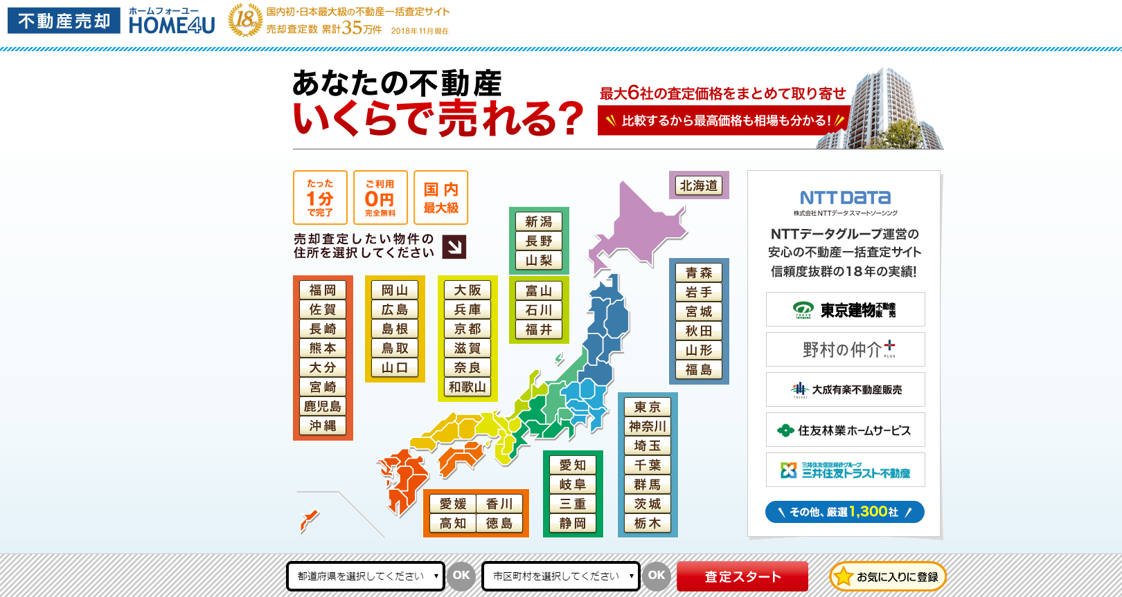 不動産一括査定サイトHOME4U